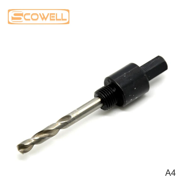 1 Pack Hex Shank Holesaw Arbor A2  A1 With 6.35mm Polit Drill Bit Replaced Hole Saw Chuck Adapter For Crown Saw A4 Connector
