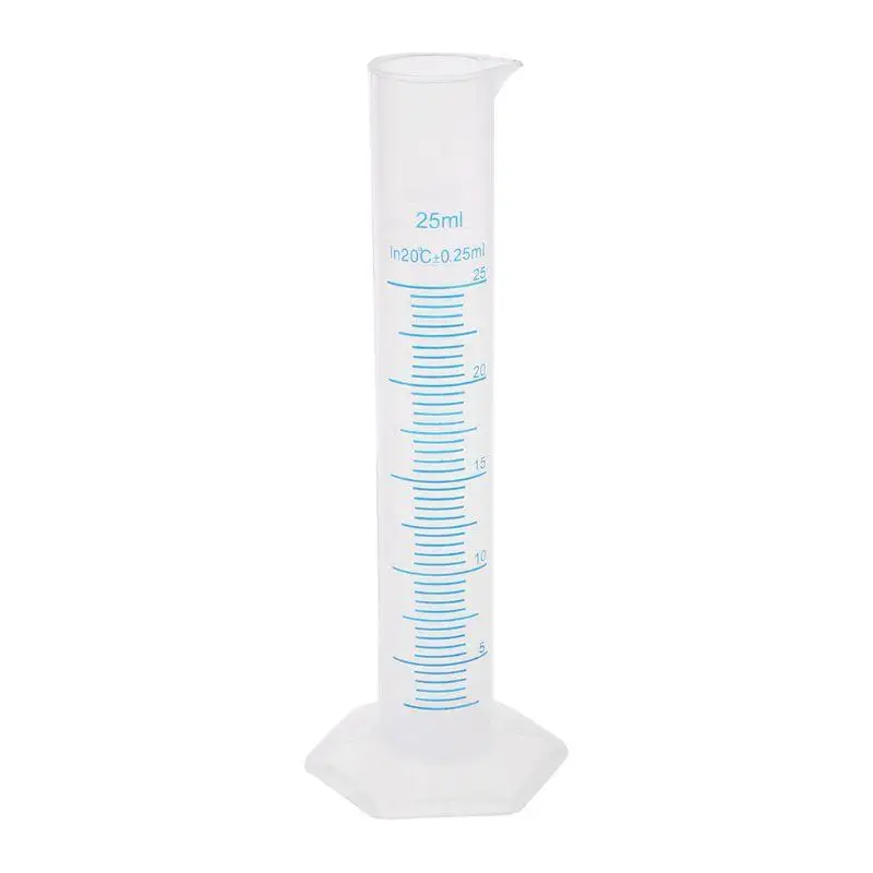 1pcs 25/100/250/500ml Transparent Measuring Cylinder Plastic Graduated Hexagonal Basefor Lab Supplies Laboratory Tools.