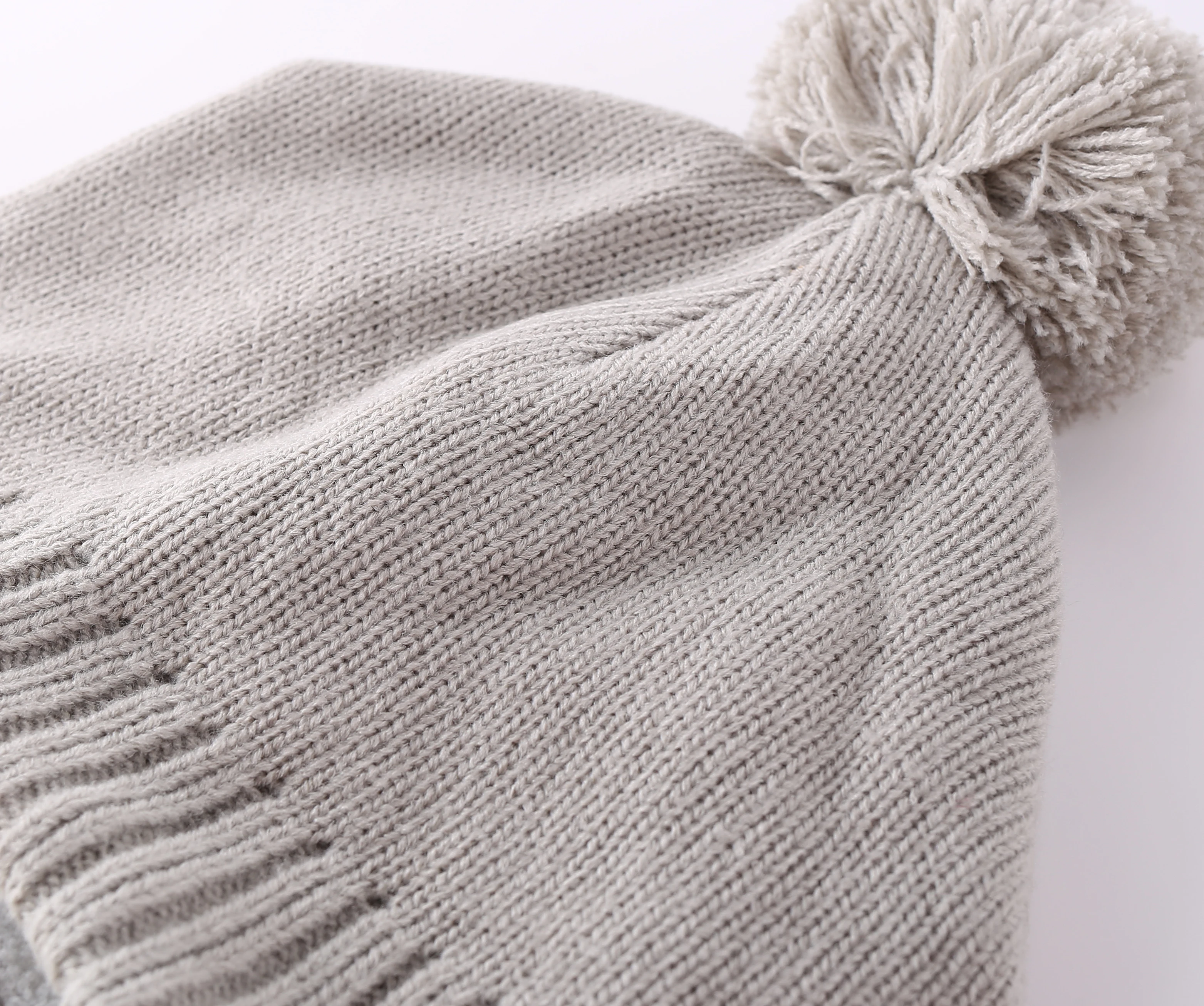 Connectyle Boys Girls New Fashion Solid Color Winter Warm Hat Fleeced Lined Earflap Kids Beanie Hat With Pom-Pom image 6