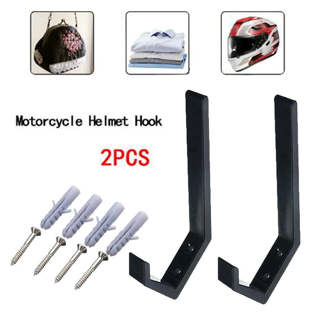 2pcs Motorcycle Helmet Holder Hook Jacket Hanger Bedroom Luggage Hook Multipurpose Rack for Kitchen Door Cabinet