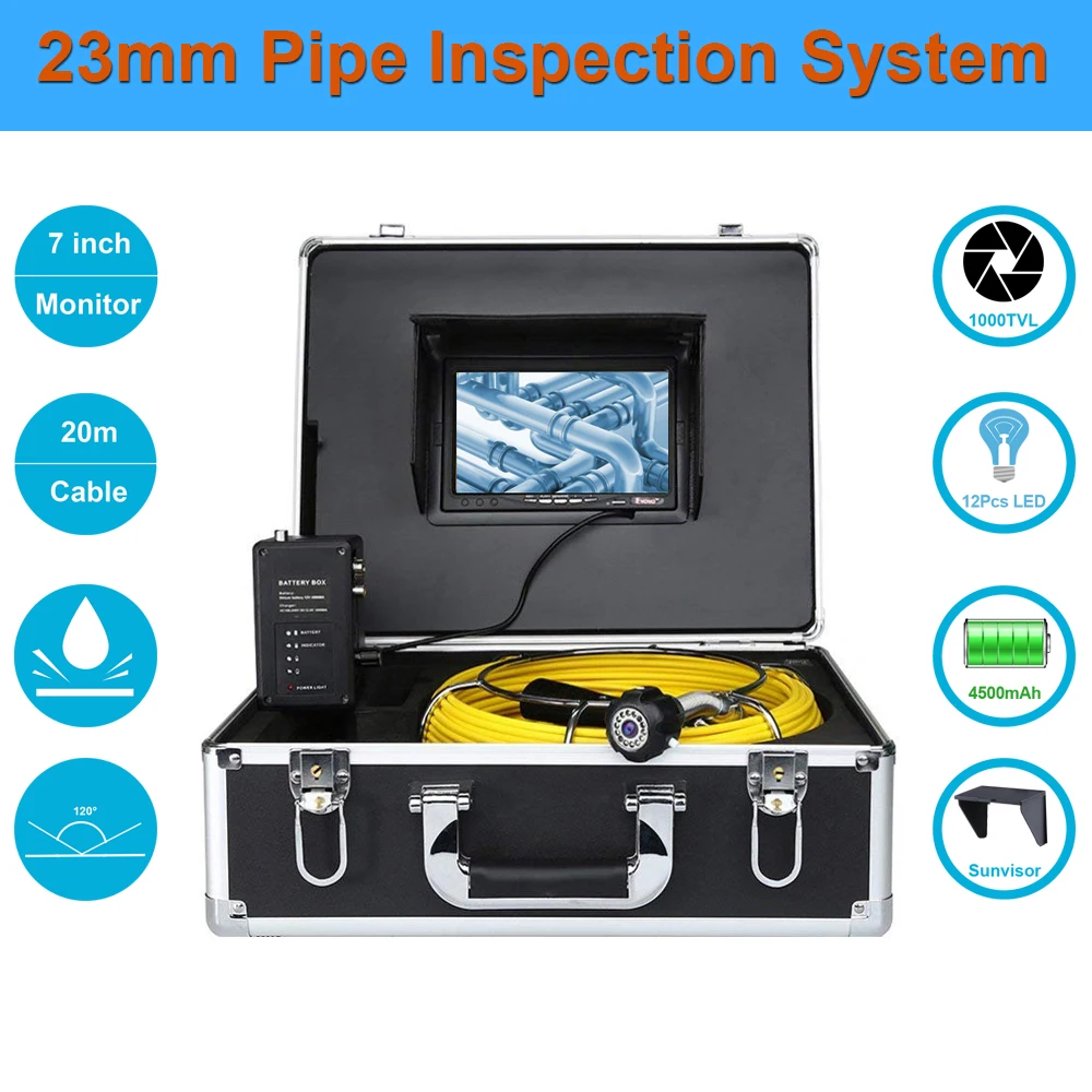 Optional 23MM/17MM/6.5MM Lens Snake Industrial Endoscope 7