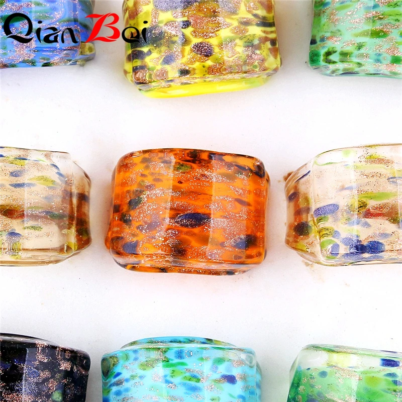 QianBei Wholesale 12Pcs/Lot Fashion Art Painting Pattern Series Murano Lampwork Glass Crystal Charm Men Women Rings Free Ship