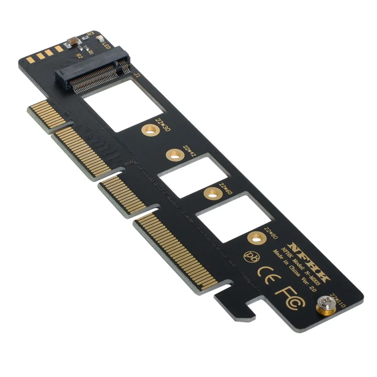 

Chenyang M.2 M-key NVME AHCI NGFF SSD to PCI-E 3.0 16x 4x Adapter for 110mm 80mm SSD