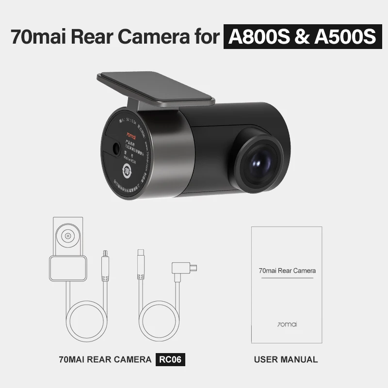 70mai Rear Cam ONLY for 4K Dash Cam A800S And A500S Pro Plus+ 70mai Car DVR  Rear Cam