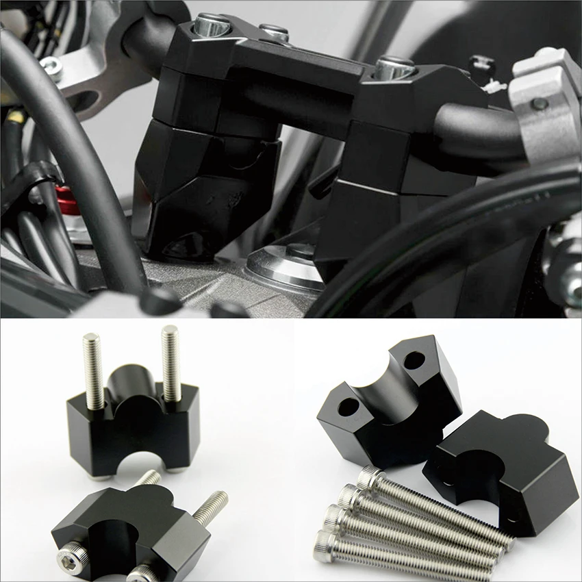 black and Silver Motorcycle Handlebar Heightening Code Increase Rearward Shifting Accessories For Suzuki GW250S GSF1250S