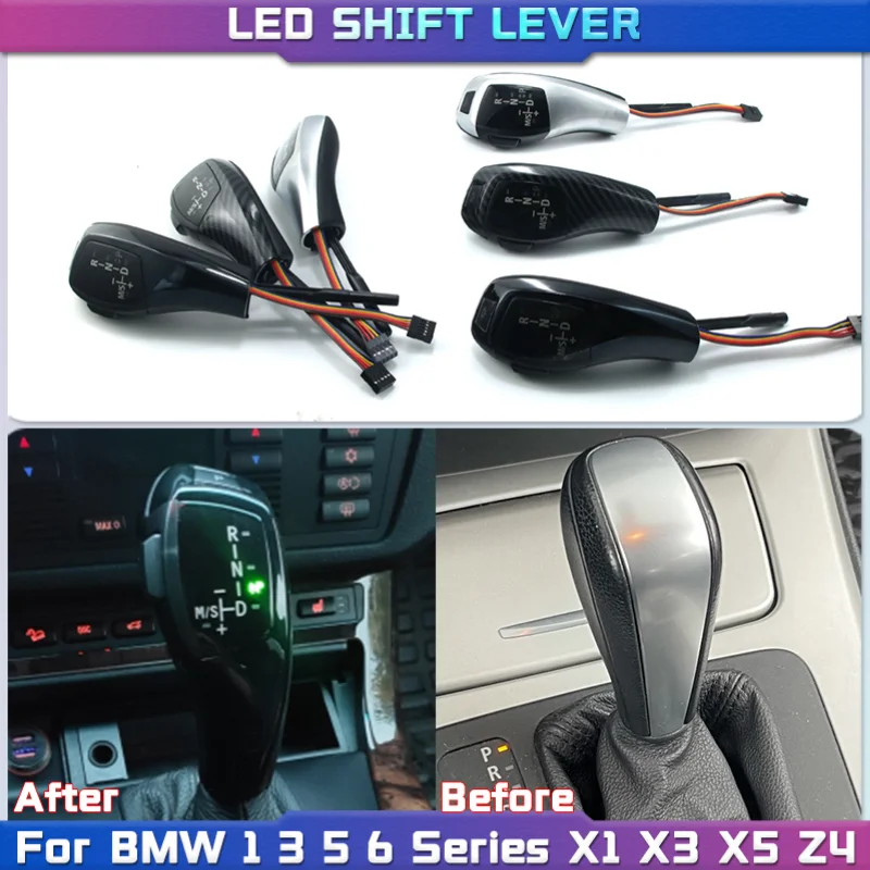 

For BMW 1 3 6 5 Series E38 E39 E46 E60 E61 E63 E64 E81 E82 E83 E84 E90 E91 E92 E93 LED Gear Shift Knob Shifter Lever Accessories