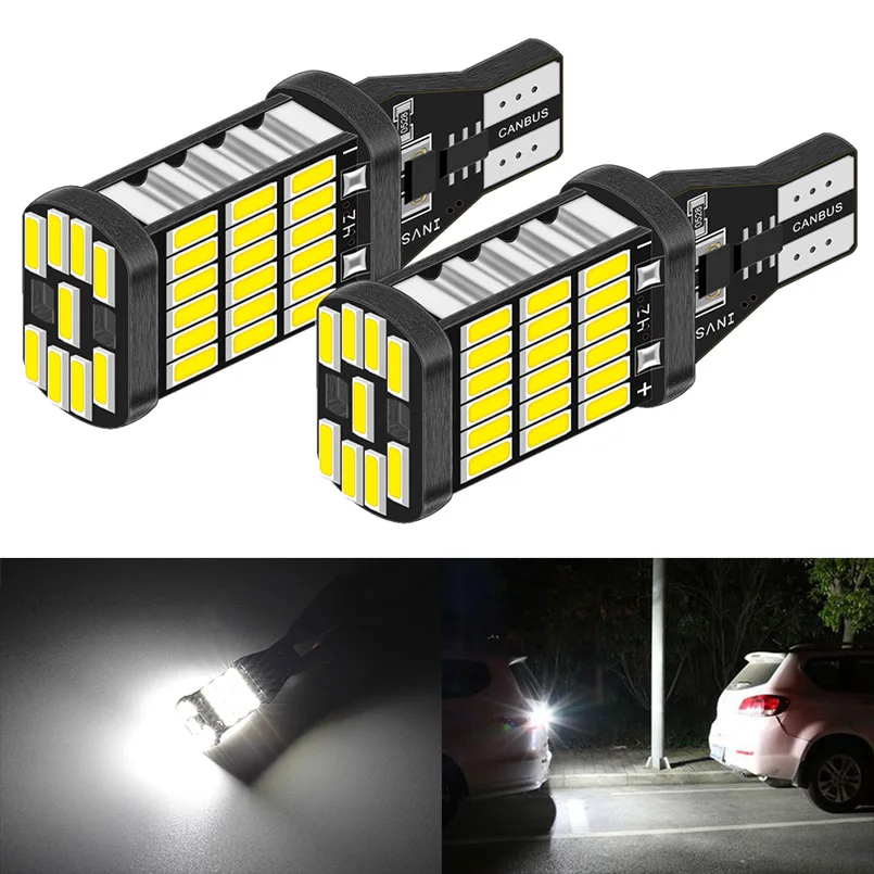 2x T15 W16W LED Canbus لمبات Canbus خطأ مجاني السوبر مشرق سيارة مصباح ...