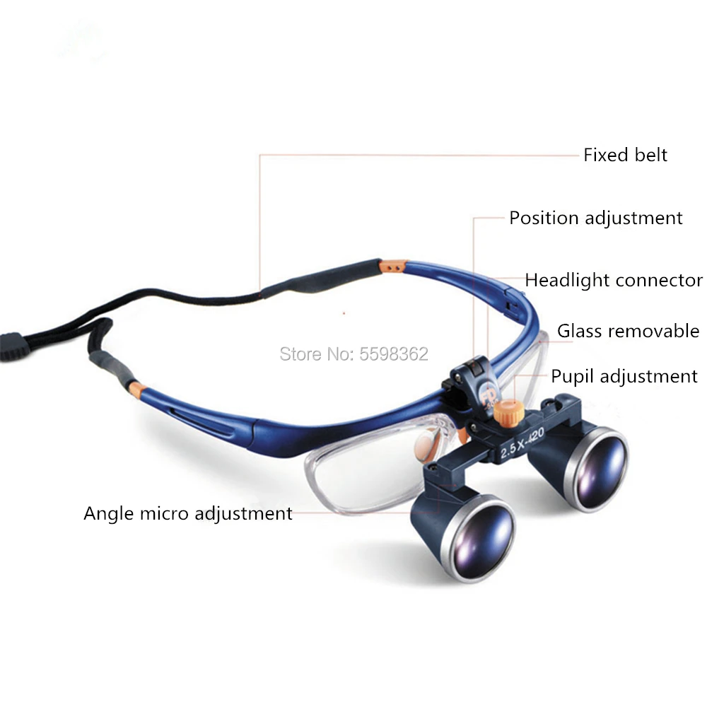 Imagem -03 - Lupa Binocular Médica Cirúrgica x x Óculos de Proteção