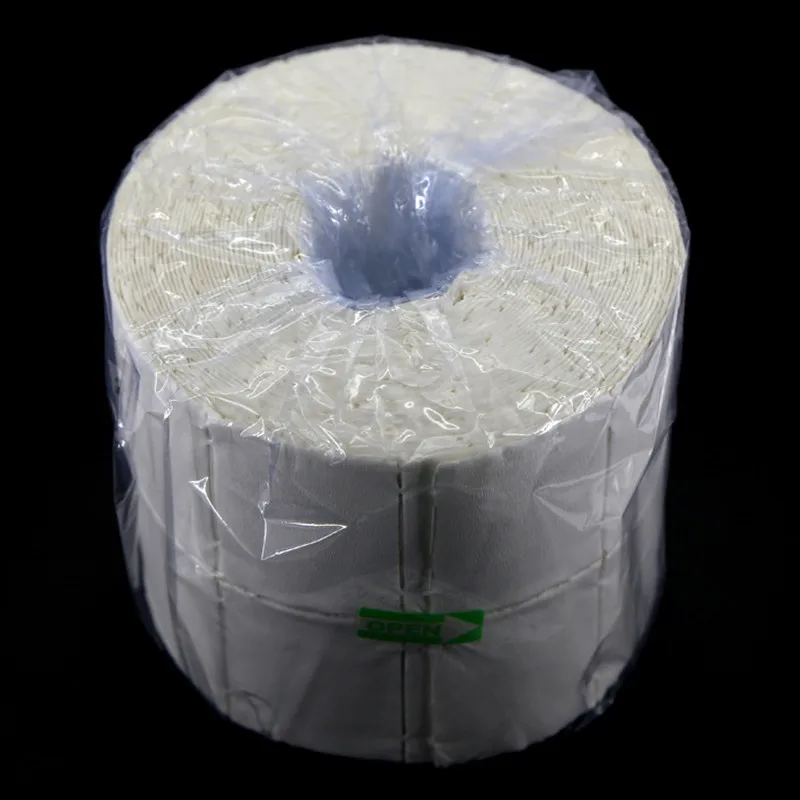 500 ピース/ロールネイルコットンワイプ UV ジェルネイルチップポリッシュリムーバークリーナー糸くず紙パッドソークネイルアートクリーニングマニキュアツール X0008