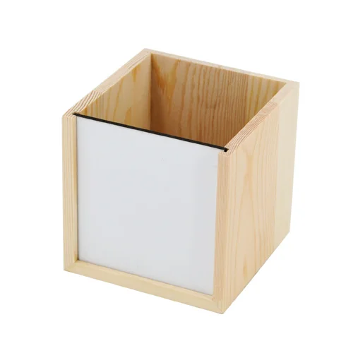 4pc/lot Sublimation Blank Cover Pencil Box Diy Custom Storage Box Coated Printing Wooden Student Gift Box Mdf Pen Holder