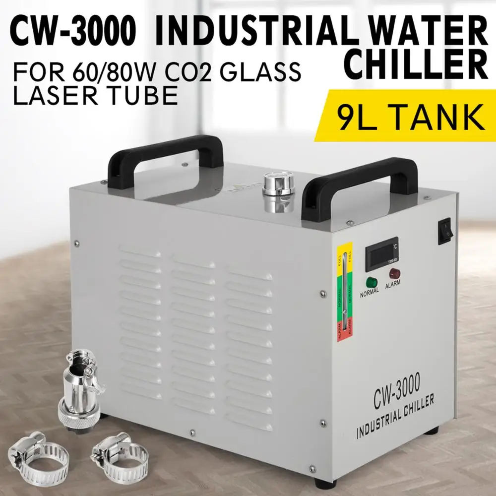 Refrigerador de Água Cw3000 para a Capacidade Industrial 9l do Refrigerador de Água da Máquina de Gravura do Laser