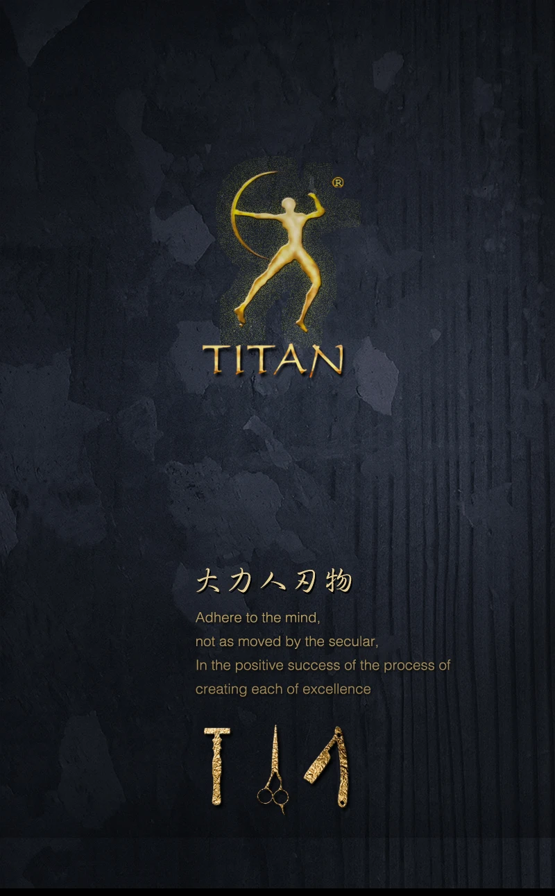 Titan 6 Zoll Effilierschere aus Edelstahl für Friseursalons – Detail 1