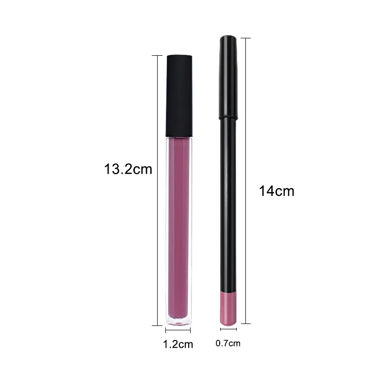 30sets Wholesale Lip Liner Matte Lipstick Set Private Label Nude Liquid Lipsticks Custom Logo Bulk Cosmetics Waterproof Makeup