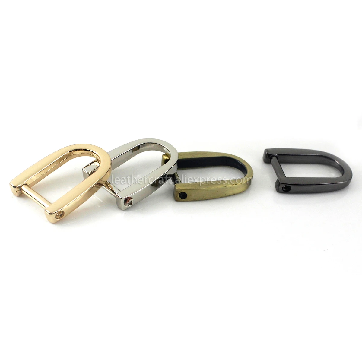 1pcs Metal Detachable Open Screw D Ring Buckle Shackle Clasp for Leather Craft Bag Strap Belt Handle Shoulder Webbing