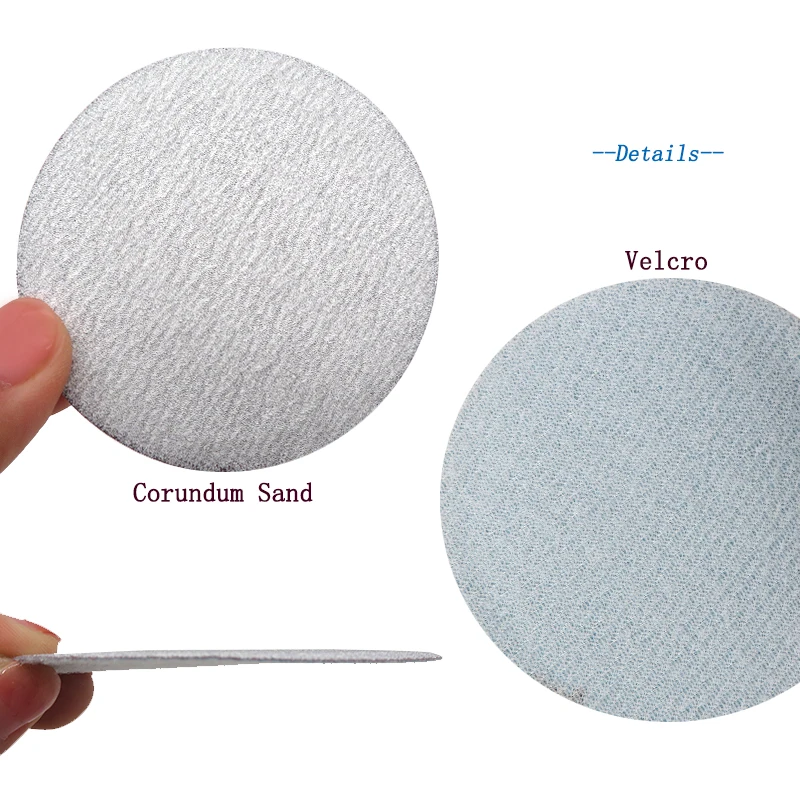20PCS 4 Inch 100mm White Dry Abrasive Sandpaper Sanding Discs Hook and Loop 60-1000 Grit For Polishing Wall Mental Furniture