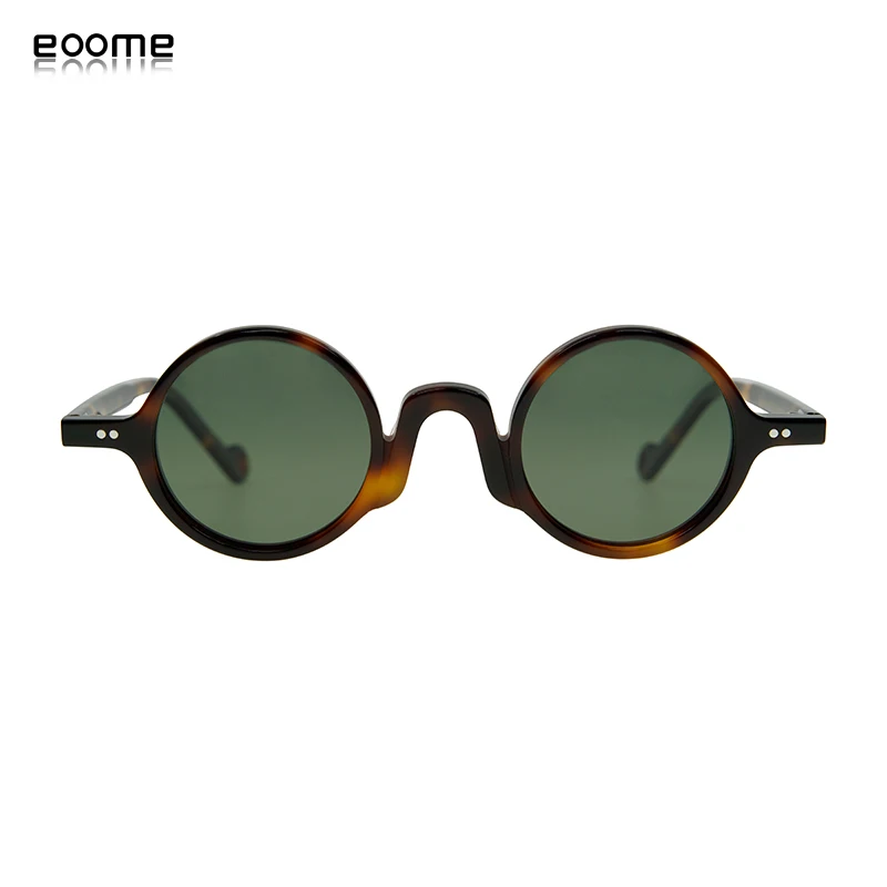 eoome Men Polarized Lens retro Small Round style sunglasses Vintage frames Hand made Italy Acetate Eyewear high quality