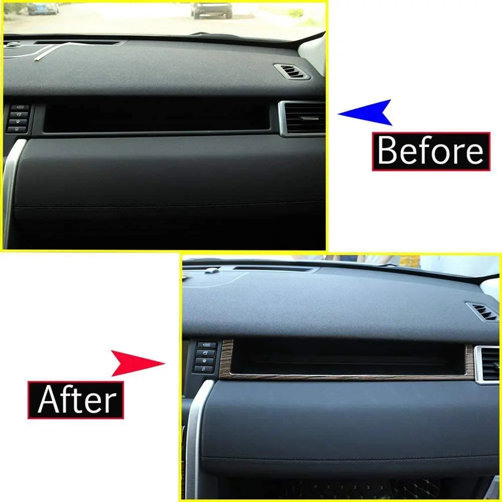 

ABS Plastic Co-pilot Passenger Side Front Decoration Strips Trim Cover For Land Rover Discovery Sport 2015 2016 2017 2018 LHD