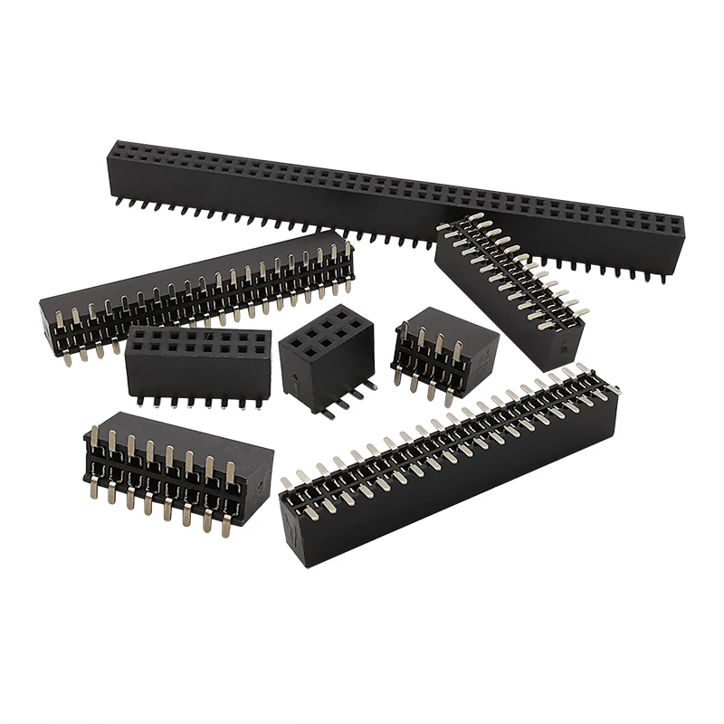 10Pcs 1,27mm Pitch 2x2P-50Pin Zweireihig Männlich-weibliche Pin Header PCB Board Connector 1,27mm Pinheader Buchse SMD SMT