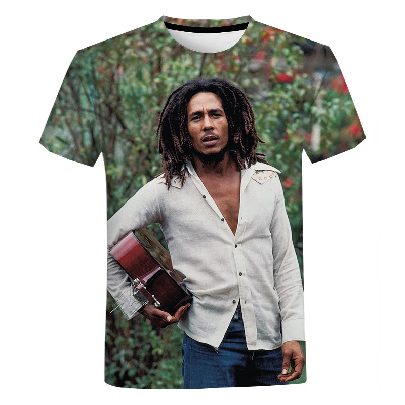 Bob Marley Reggae Style Oversized T-shirt Men Women Hip Hop Fashion Casual Short Sleeve Unisex Harajuku Streetwear Cool T Shirt