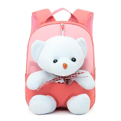 2024 Plush Bear School backpack kids Cartoon Cute backpacks for children lightweight kids bag waterproof kindergarten backpack