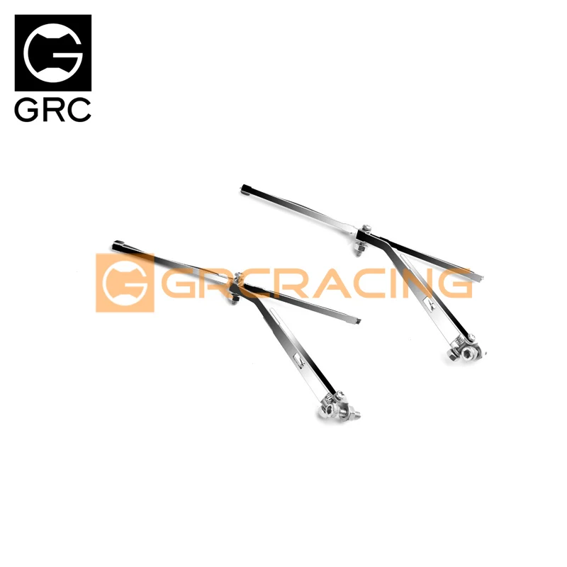 1 Pair Silver Metal Windshield Wiper For 1/10 1/8 Rc Tracked Vehicle Trx4 G500 Trx6 G63 K5 Scx10 Jkmax Vs-4 Km4 Rgt Yikong Wiper