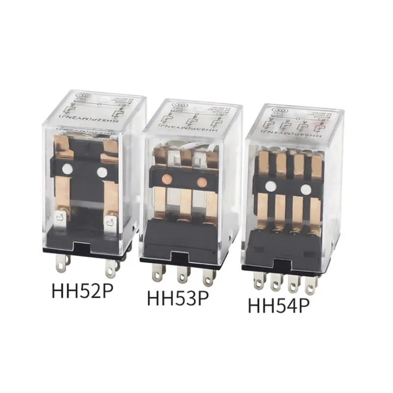 Miniature Coil Generalel ectromagnetic Intermediate Relay Switch HH52P HH53P HH54P LED DC 6V 12V 24V AC 220V MY2NJ/MY3NJ/MY4NJ