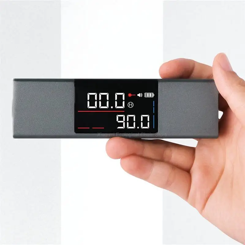 DUKA LI1 2 In 1 Dual Laser Protractor Rechargeable 360° Angle Cast Line Instrument  Level Rangefinders With/Without Bracket