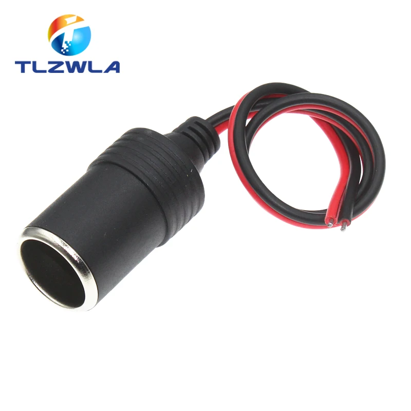 1PCS 10A 12v 24v Automobile Cigarette Lighter Socket On-board Power Socket High Power Line 30CM Long