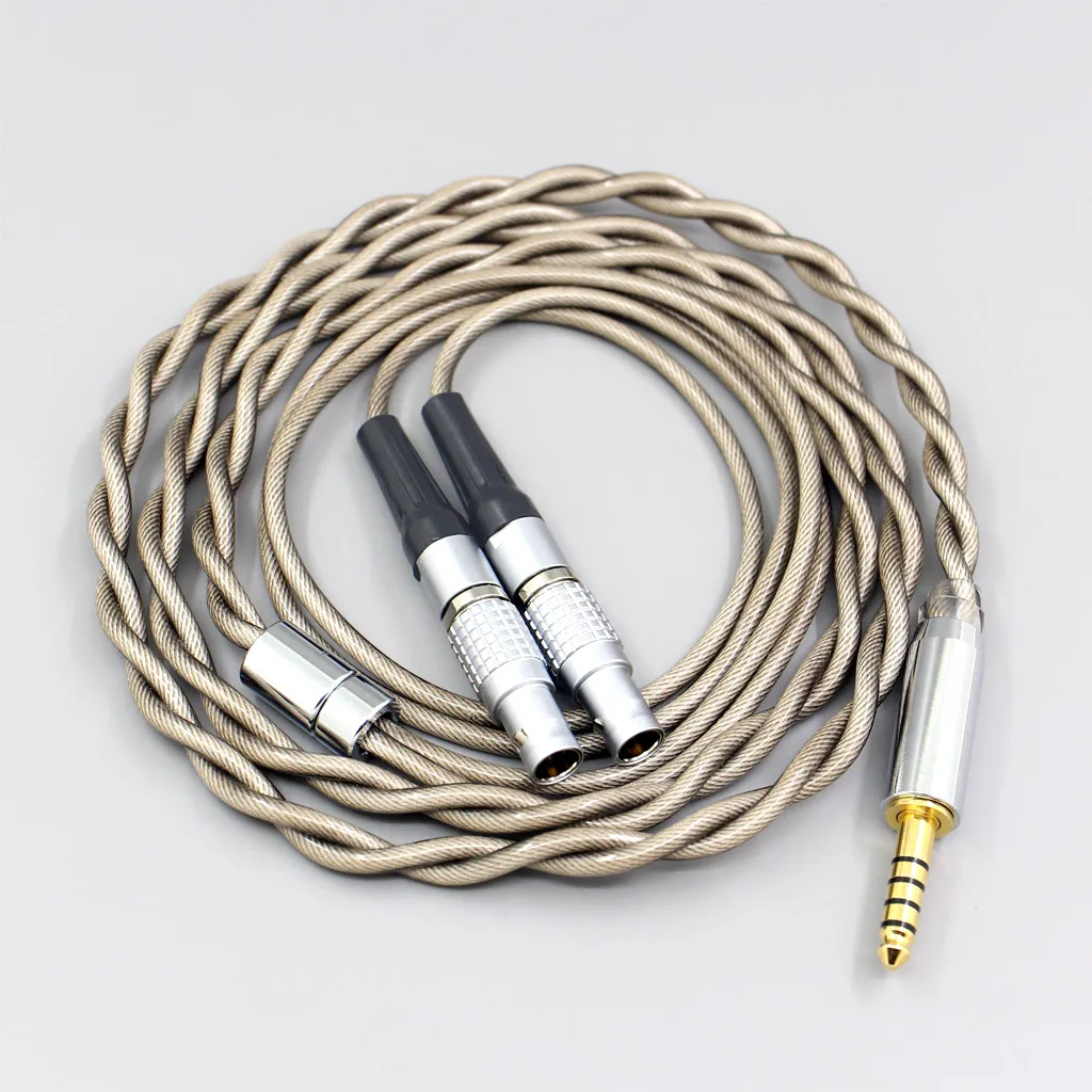 

7n Litz OCC Type6 756 core Silver Plated Headphone Earphone Cable For Focal Utopia Fidelity Circumaural 2 core 2.8mm 7852