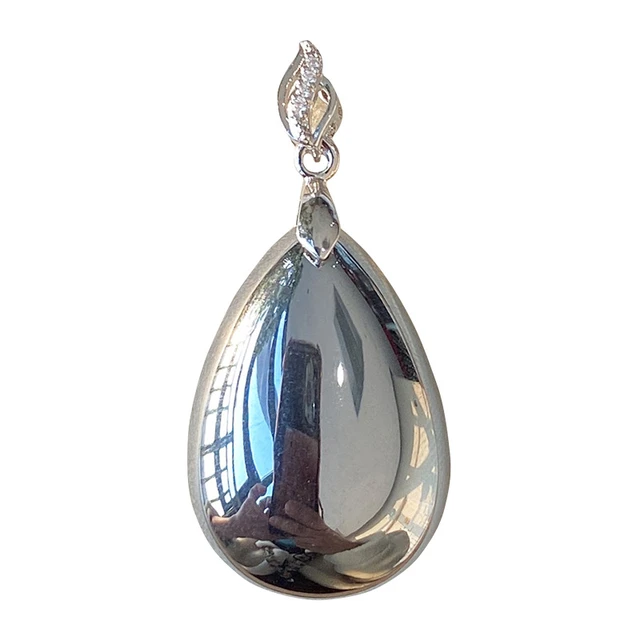 Natural Terahertz Stone Pendant Water Drop Pendants Necklace Healthy Energy Powerful Stone Couple Fashion Jewelry AliExpress