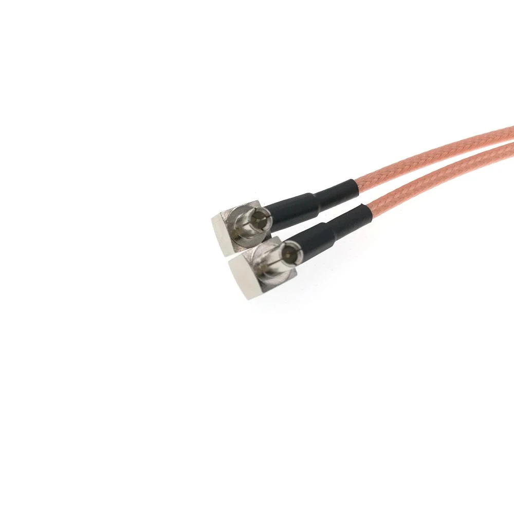 F tipo jack fêmea a 2 ts9 macho ra conector rf trança y extensão rg316 cabo 16cm