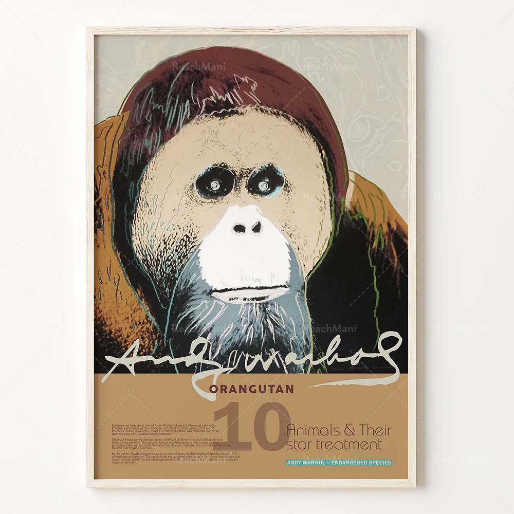 Andy Warhol Endangered Species Collection Animals Printable Poster for Exhibition | Warhol Digital Printing
