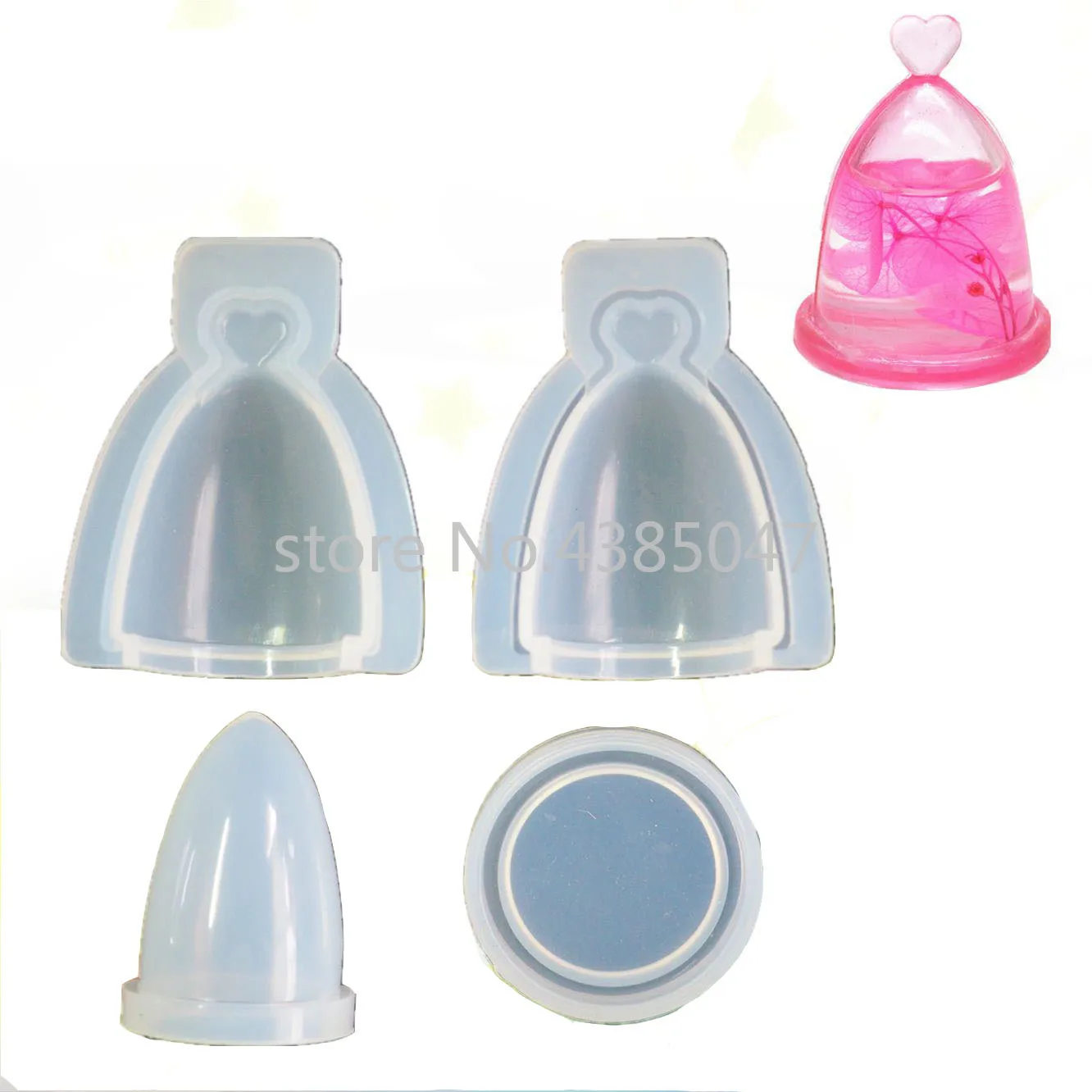 3D Teapot Pumpkin Bottle Hollow glass cover DIY Silicone Jewelry Tools for Making Pendant Resin Casting Mould Handcraft Tool
