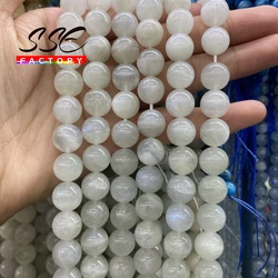 A+ Natural Moonstone Beads Smooth Round Loose Spacer Beads For Jewelry Making DIY Beads Bracelets Necklace 6/8/10mm 15