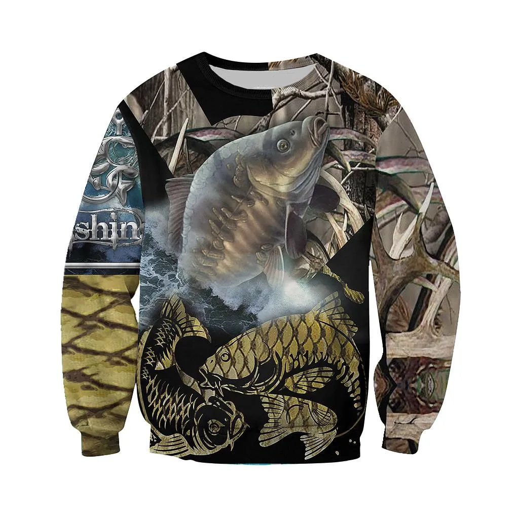 Carp Fishing 3D All Over Printed Hoodie Men And Women Fashion Casual Sweatshirt