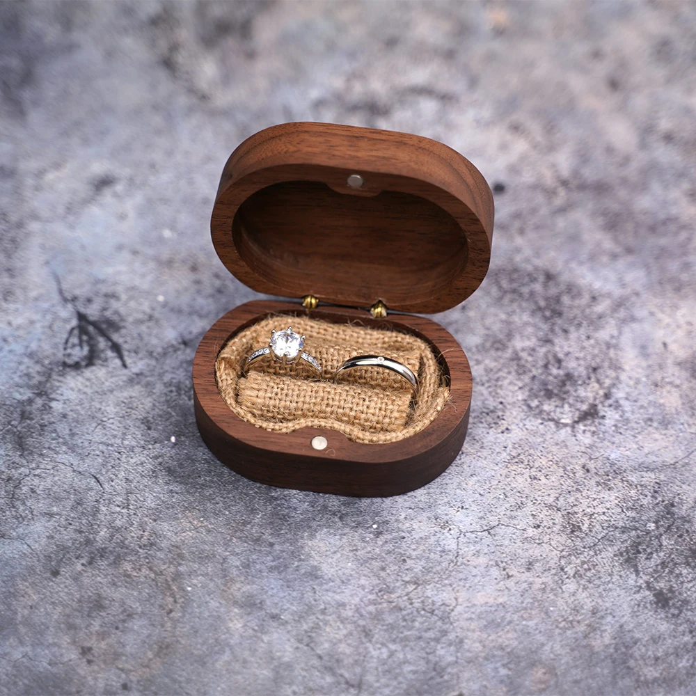 Wholesale Wood jewelry Ring Box,Rustic Wedding Wooden Ring Holder,Customized Wedding Ring Bearer Wood Gift Box