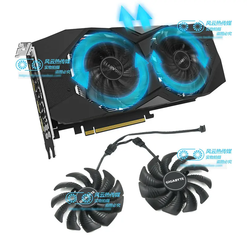 New Original for GIGABYTERTX2060 RTX2070 GTX1650 GTX1660 GTX1660Ti Graphics Video Card Cooling Fan PLD09210S12HH DC12V 0.40A