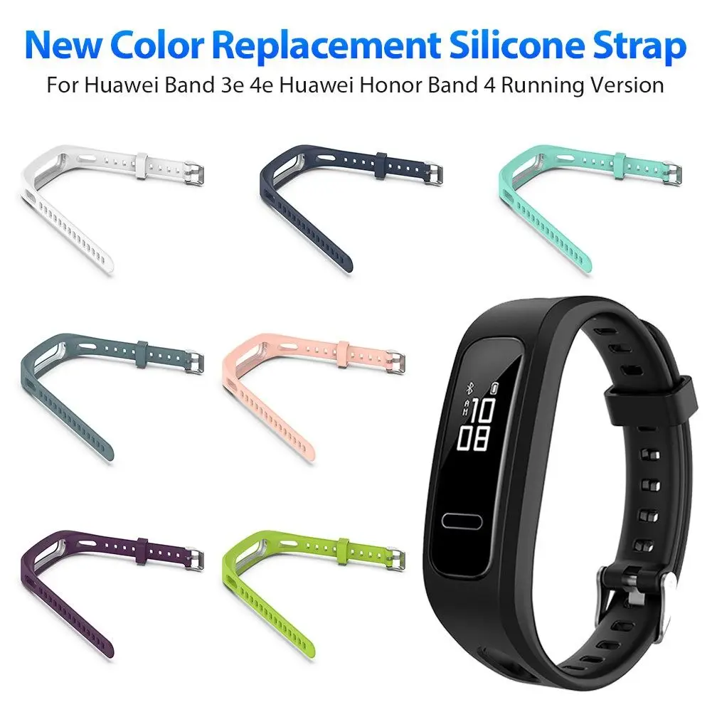 Soft Silicone Sport Watch Band Wrist Band Strap for Huawei Band 3e 4e Huawei Honor Band 4 Running Replacement Bracelet Strap