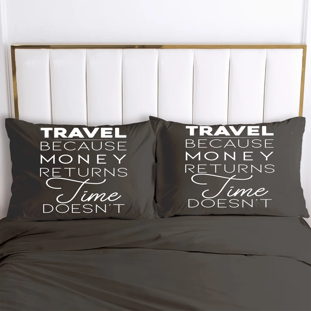 2PCS 3D Pillow Cases 50x80 50x70 Nordic Decoration Throw Pillow Cover Bedding Black PillowCase Customize any size design