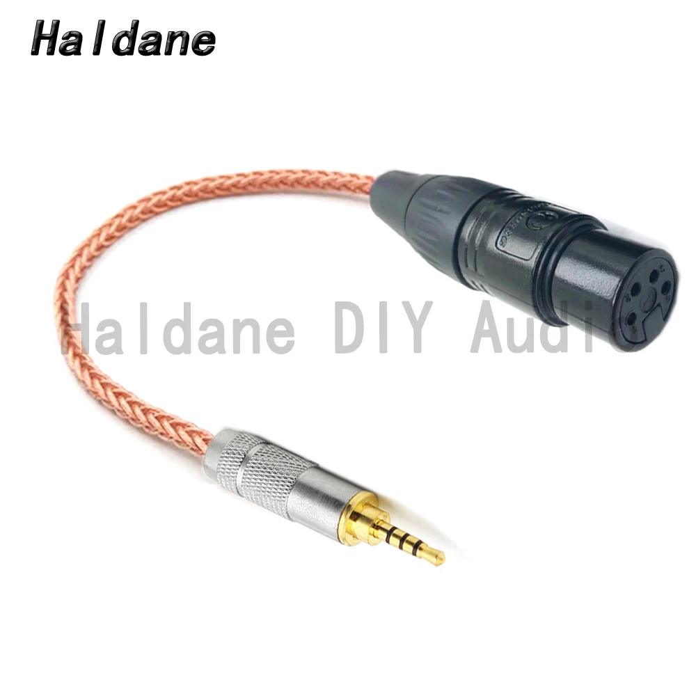 

Haldane OCC Single Crystal Copper 4pin XLR Balanced Female to 2.5mm TRRS Balanced Male Audio Adapter Cable 2.5 to XLR Connector