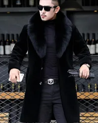 2020 Winter Mens Designer Jackets Hombres Warm Windbreaker Long Wool Blends Outerwears Coats Black Thicken Coat M-6XL