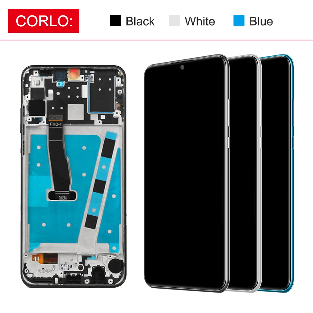 Amoled P30 Lite Display For HUAWEI P30 Lite LCD Display With Frame Replacement Lcd For HUAWEI Nova 4e screen MAR-LX1 LX2 AL01