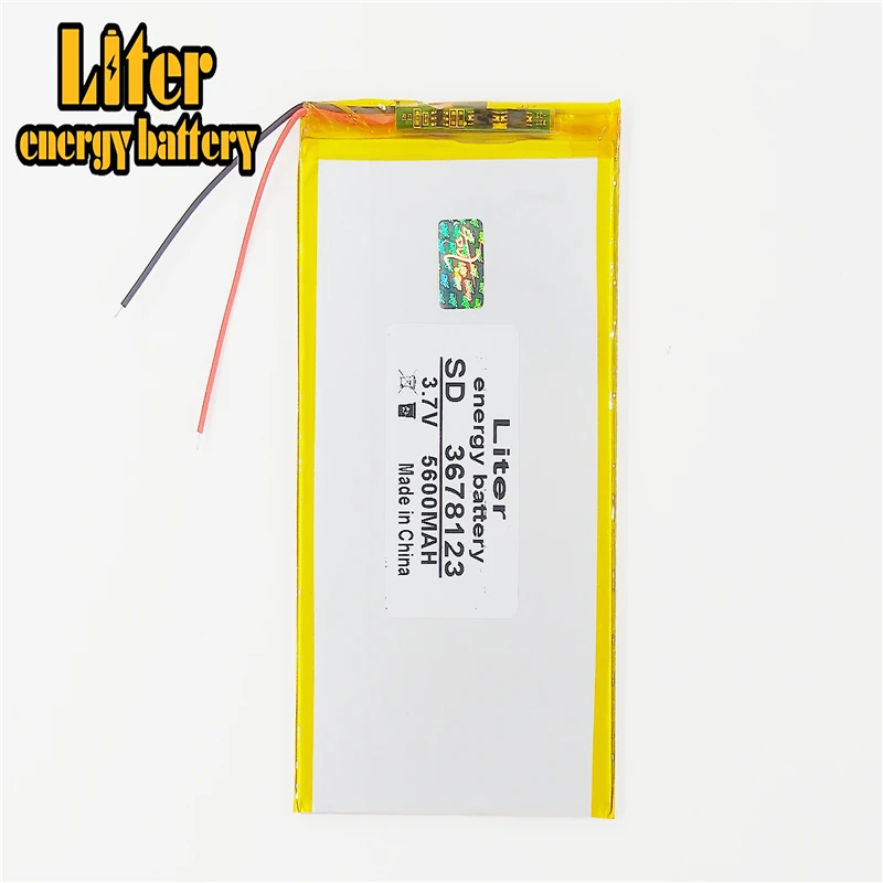 Tablet PC battery capacity 3678123 3.7V 5600mA Universal Li-ion battery for tablet pc 7 inch 8 inch 9inch 10inch 11 inch