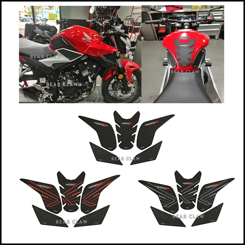 Motorcycle Tank Pad Sticker For Honda CB400F cb400f Oil tank Protector Anti slip tank grip Decals