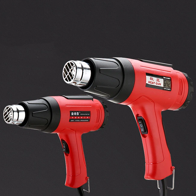 220V Heat Gun 2000W Variable 2 Temperatures Advanced Electric Hot Air Gun with Two Nozzle Attachments Power Tool