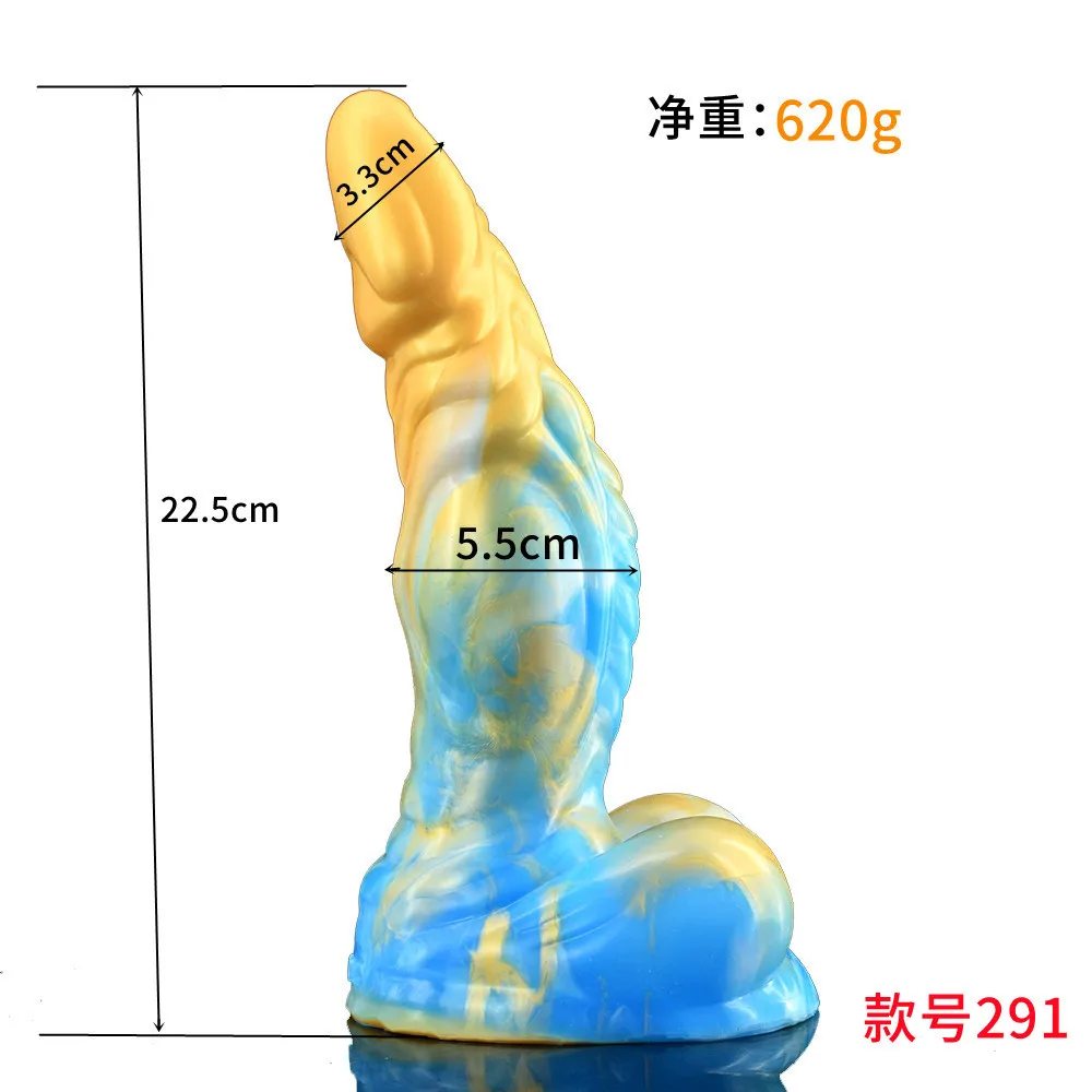 FAAK Multi Color Monster Large Dildo Silicone Anal Plug With Suction Cup Sex Toys For Women Men Knot Penis Female Masturbator