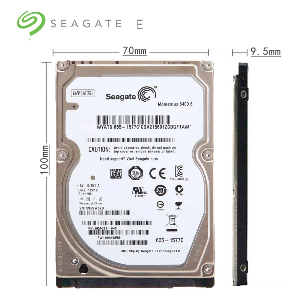 Seagate HDD Brand Laptop PC 2.5 \