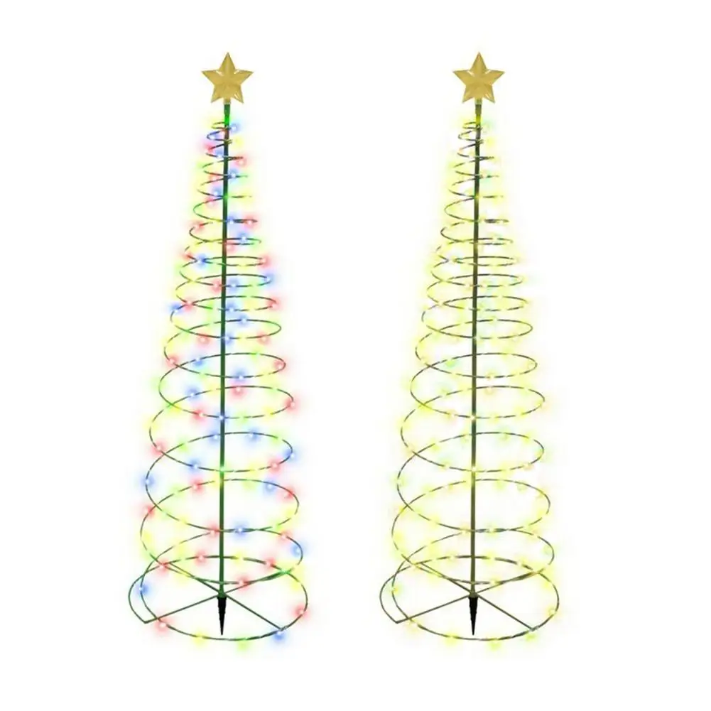 

Christmas Tree Spiral Lights Romantic Christmas Tree Lamp Waterproof & Colorful Solar Powered For Outdoor Garden Yard Holida