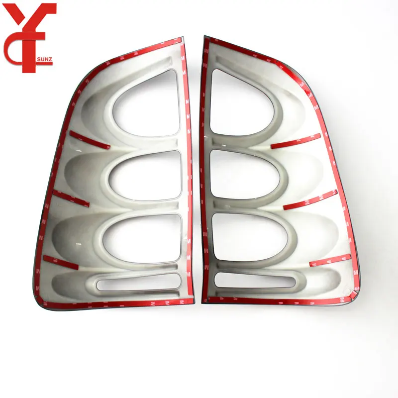 ABS Chrome Tail Lights Cover Strips Trim For Toyota Hilux Vigo SR5 MK6 2005 2006 2007 2008 2009 2010 accessories YCSUNZ