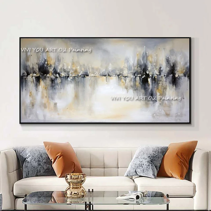 

The Hot Taupe Brown Black View Abstract Handpainted Painting Large Modern Original Oil Painting Art Contemporary Design Canvas